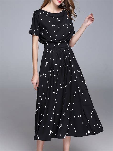 polka dot dress a line